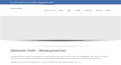 Desktop Screenshot of geldmacher-gmbh.de