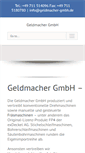 Mobile Screenshot of geldmacher-gmbh.de
